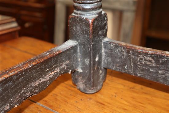A late 17th century joynt stool W.46cm